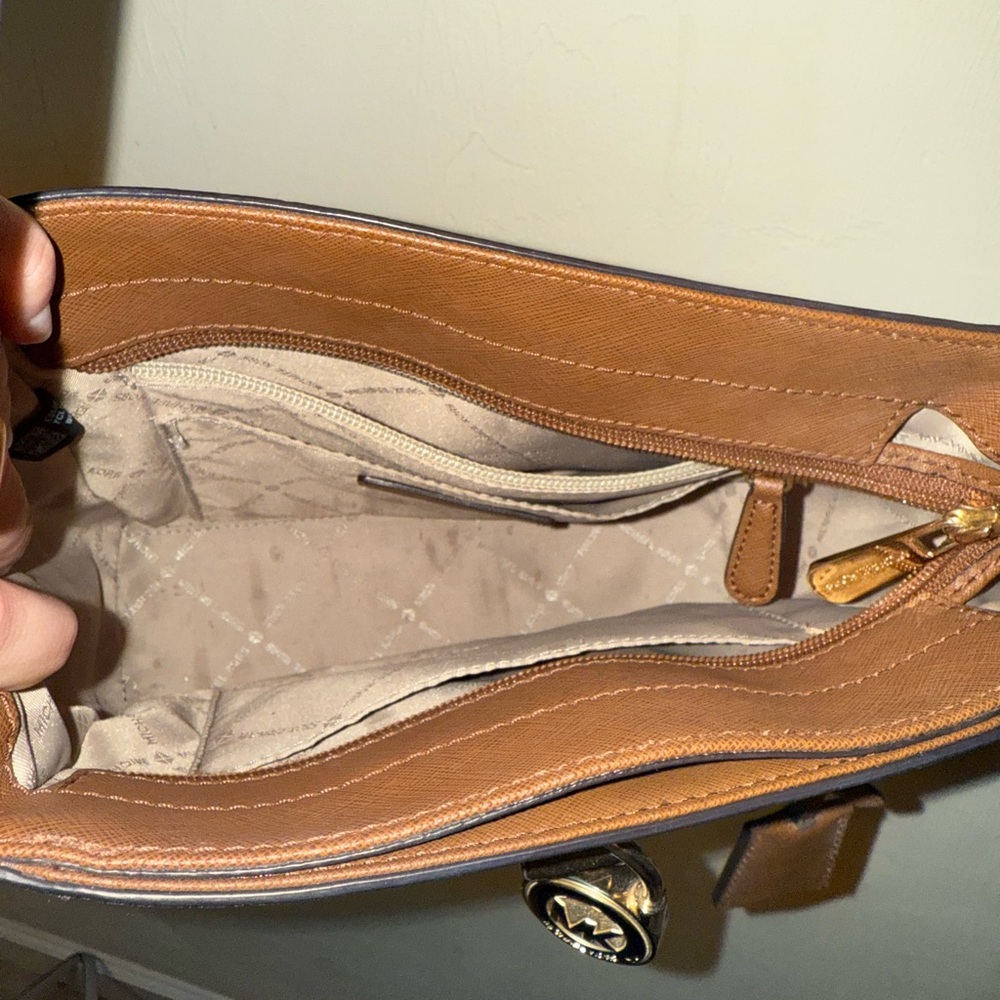 Michael Kors Brown Crossbody Bag with Gold Accents - Picture 4 of 6